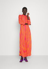 YAS Tall YASSAVANNA LONG SHIRT DRESS - Μάξι φόρεμα - orange pepper/fuchsia purple