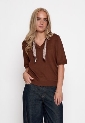 Minus, MINUS T-SHIRT MSREFAELA KNIT T-SHIRT - T-shirt con stampa - tiramisu