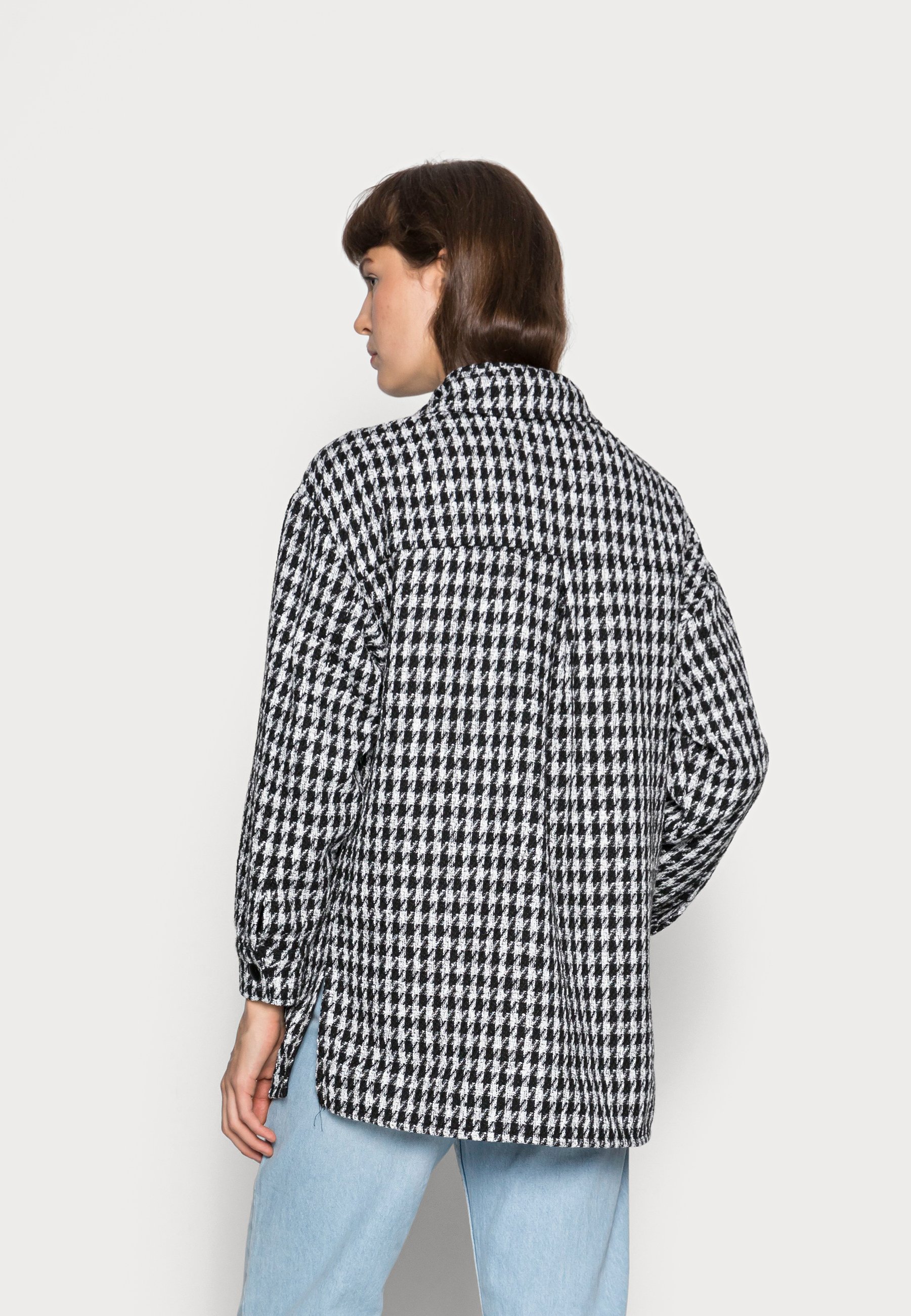 Esqualo BLOUSE OVERSIZED PIED DE POULE - Abito a camicia - black/nero -  Zalando.it