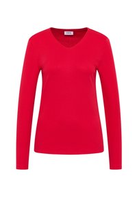 V-NECK  - Pitkähihainen paita - rot