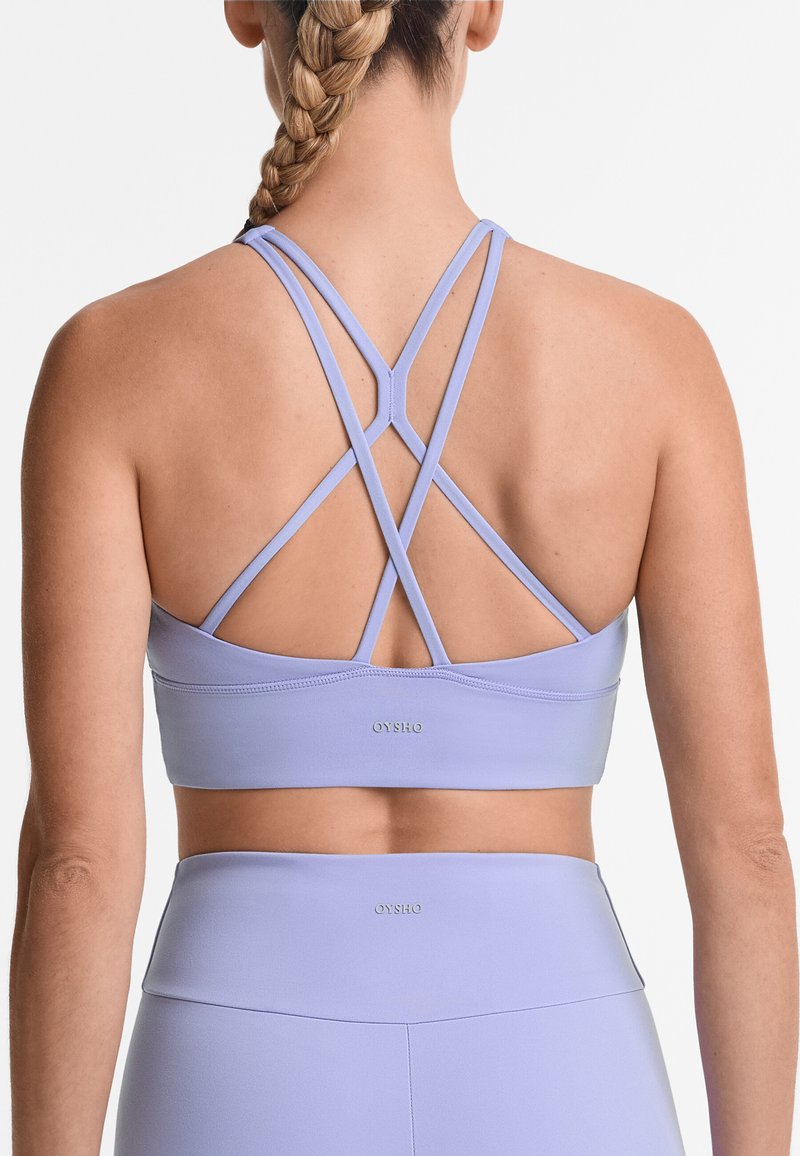OYSHO STRAPPY BACK - Sportski grudnjak s blagom potporom - mauve