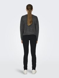 ONLY STRUKTURIERTER - Strickpullover - dark grey melange