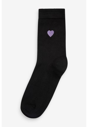 MOTIF ANKLE SOCKS 5 PACK - Kojinės - black