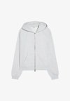 ZIP-UP PLUSH HOODED JACKET - Sweater met rits - dark grey