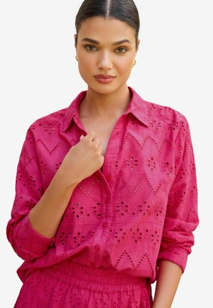Strandkiegészítő - pink broderie