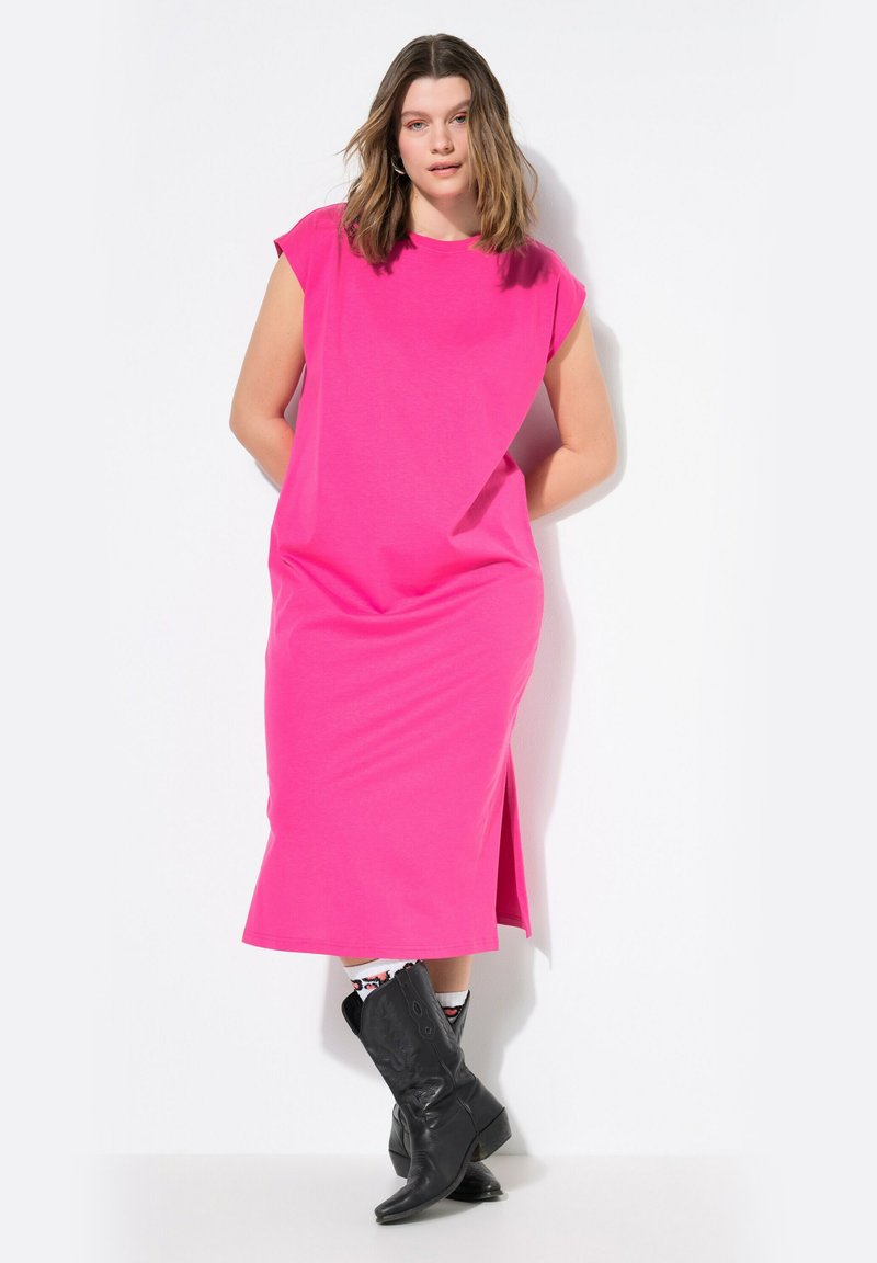 Studio Untold DÉCOLLETÉ ROND FENTE SUR LE CÔTÉ - Žerzejové šaty - pink