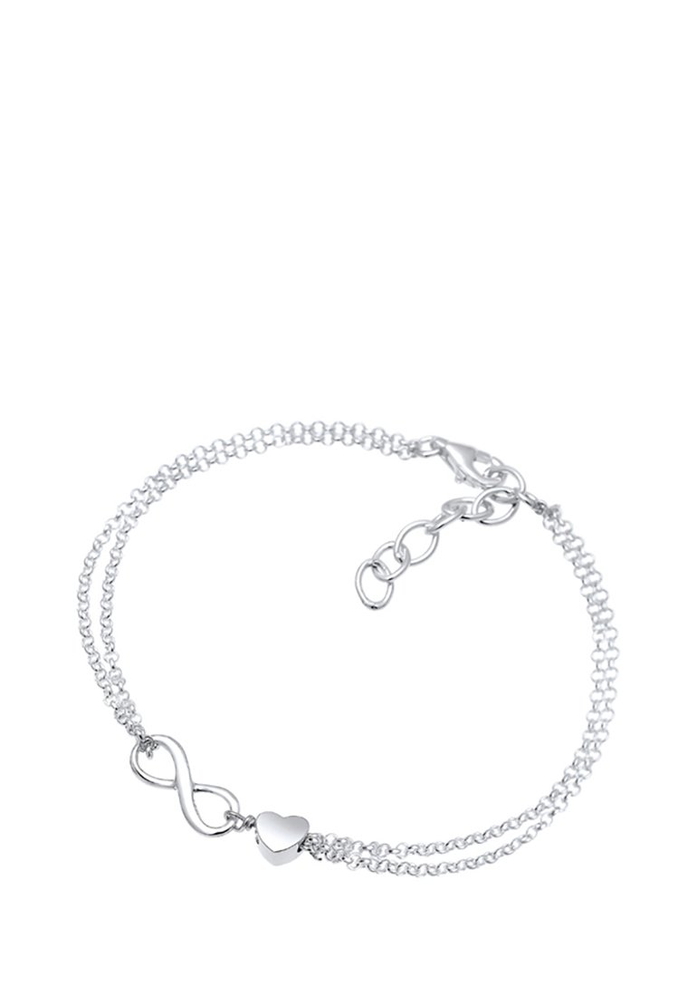 Bracciale etnico donna in argento con maglia ad anelli 085PN