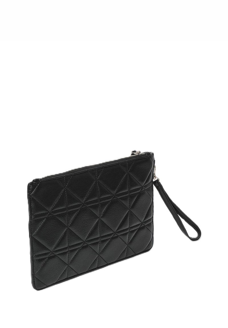 Gaelle Paris Pochette In Similpelle Nera – Manico In Ecofur Rimovibile, Chiusura Con Cerniera, 30x20.5 Cm, Elegante E Pratica