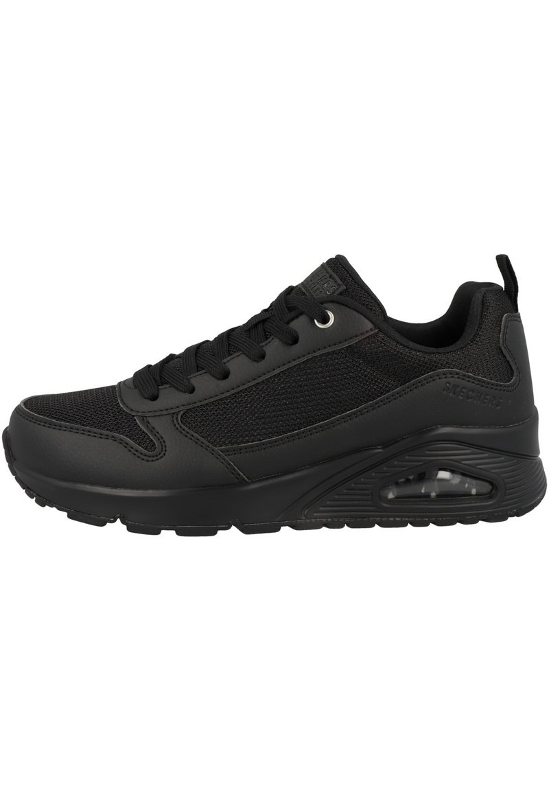 skechers uno trainers ladies black
