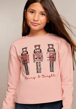 Lipsy CHRISTMAS - REGULAR FIT - Športni pulover - pink sequin