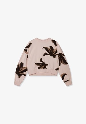 10DAYS, 10DAYS TOPS CROPPED SWEATER FLOWER - Sudadera - powder
