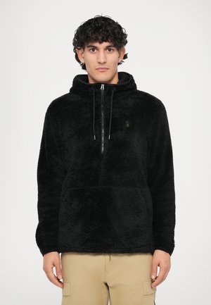 LONG SLEEVE PULLOVER - Džemperis ar kapuci - black
