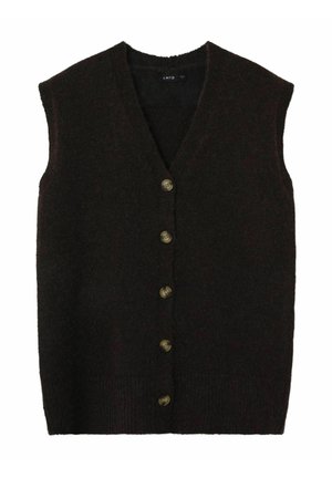 LMTD STRICKWESTE RELAXED FIT - Väst - chocolate brown