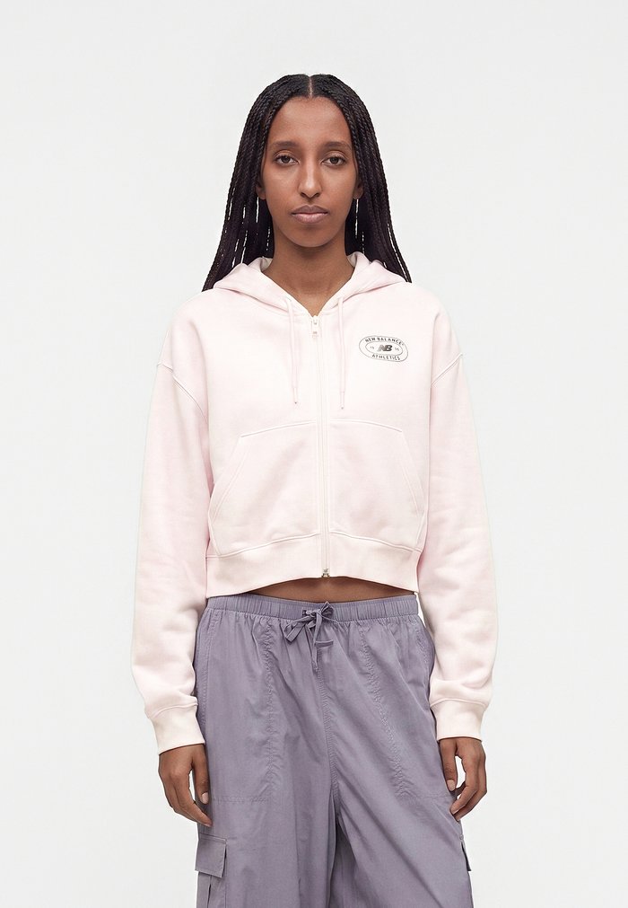 New Balance REIMAGINED FULL ZIP - Zip-up sweatshirt - pink salt