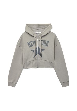 CROP - Sudadera con cremallera - grey