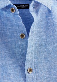 Next LONG SLEEVE LINEN BLEND SHIRT - Pluus - blue