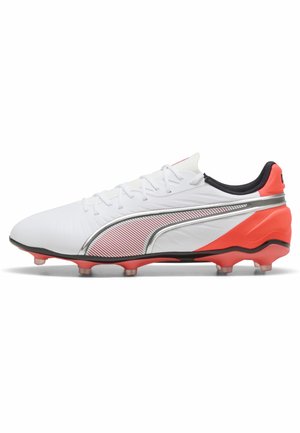 Fußballschuhe Naturrasen - puma white-puma silver-glowing red