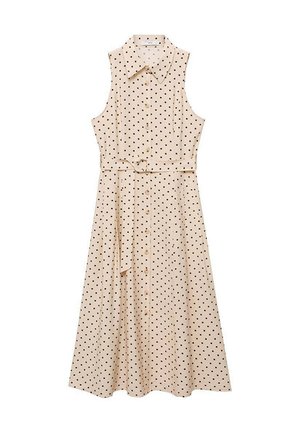 Mango POLKA DOT - Robe chemise - ecru