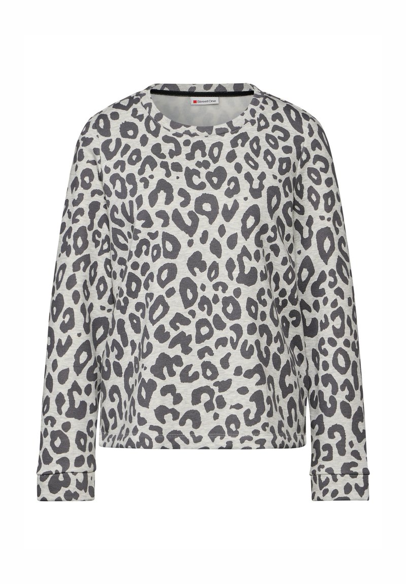 Animal Print Leoparden Pullover Grau Leo Print Sweater Pullover