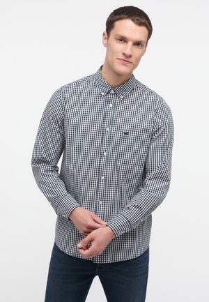 Corneliani ID Camicia Collo Italiano in Lino Gingham Check uomo