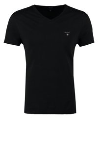 GANT THE ORIGINAL V-NECK - T-Shirt basic - black/schwarz