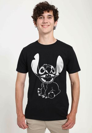 DISNEY LILO & STITCH NEGATIVE STITCH UNISEX - T-shirt print - black