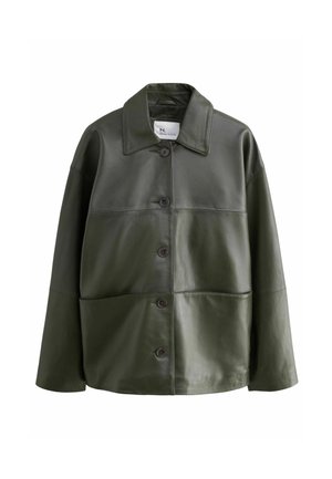 Læderjakker - khaki green
