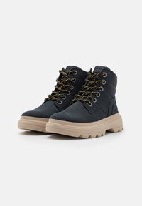 Geox DARTAH - Botines con cordones - navy/black
