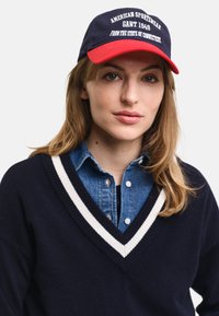GANT V-NECK - Pulóver - evening blue