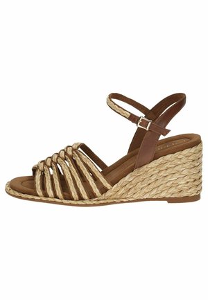 Espadrile - bast cognac