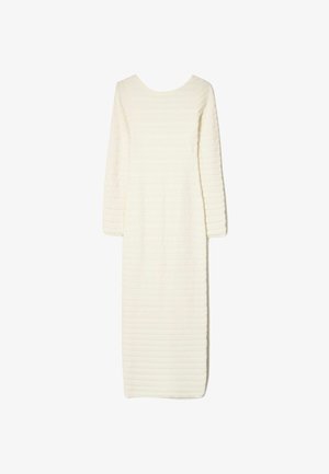 Bershka TEXTURED - Vapaa-ajan mekko - beige
