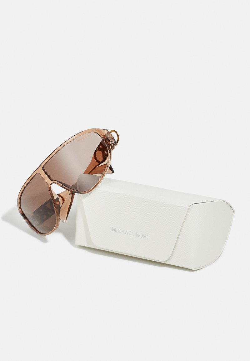 Michael Kors EMPIRE SHIELD - Sunglasses - brown transparent/brown 