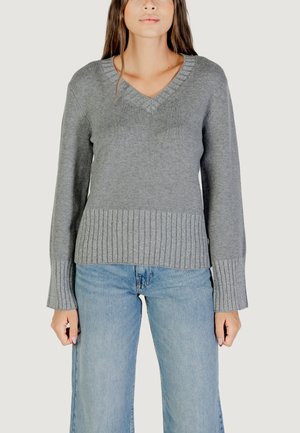 PRIME LIFE L/S V-NECK - Pullover - grey