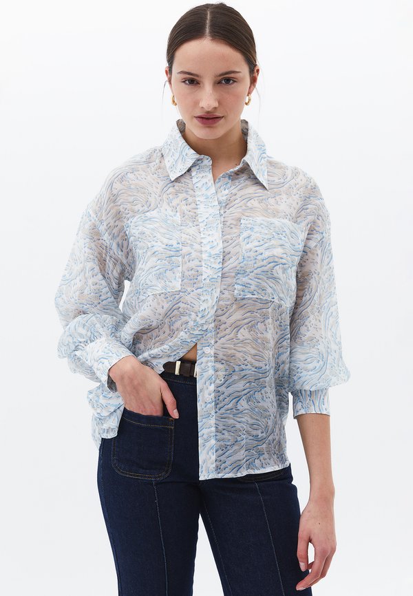 POCKET DETAILED PATTERNED  - Hemdbluse - abstract comb