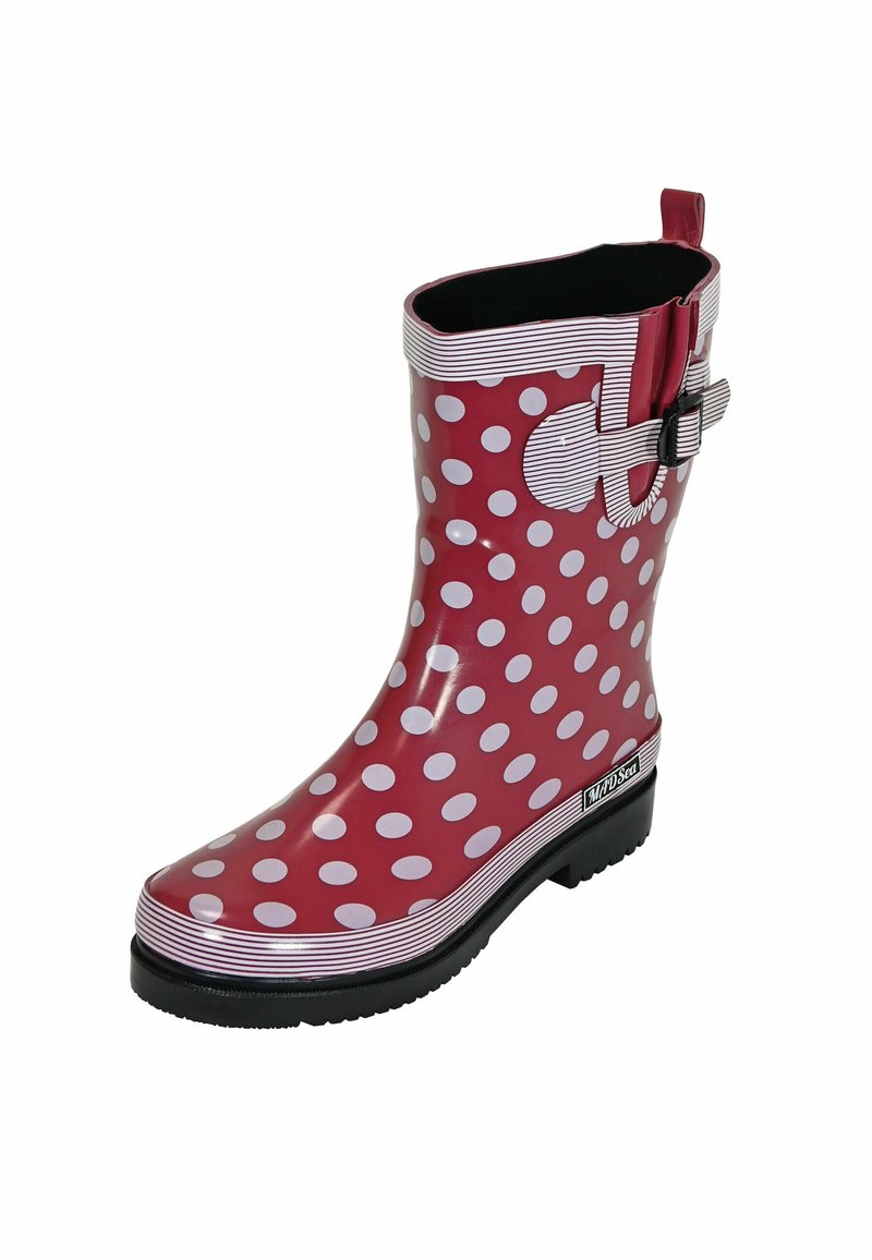 Damen Klassische Stiefel | MADSea Gummistiefel dunkelrot/weiß/dunkelrot - JR86951 Damen Klassische Stiefel | MADSea Gummistiefel dunkelrot/weiß/dunkelrot - JR86951