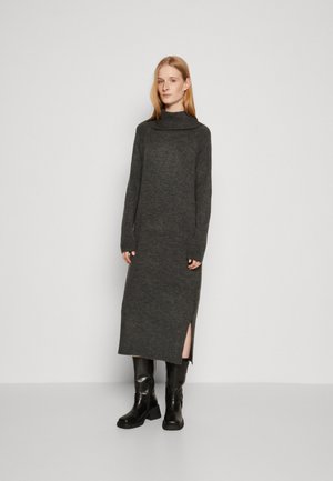 ONLY Tall ONLBRANDIE ROLLNECK DRESS  - Svetríkové šaty - dark grey melange