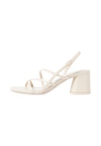Stradivarius - WIDE FIT BLOCK HEEL SANDALS - High heeled sandals - white Thumbnail Image 1