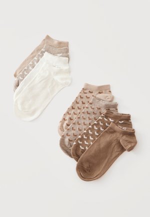 Anna Field HEARTS 8 PACK - Κάλτσες - off-white/light brown