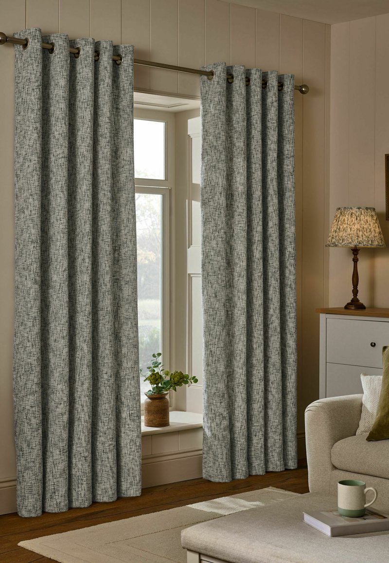 Next TEXTURED CHENILLE EYELET CURTAINS - Vorhang - grey/grau