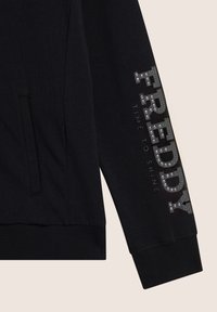 Freddy COLLO ALTO E LOGO CON PERLINE DORATE - Sudadera con cremallera - nero