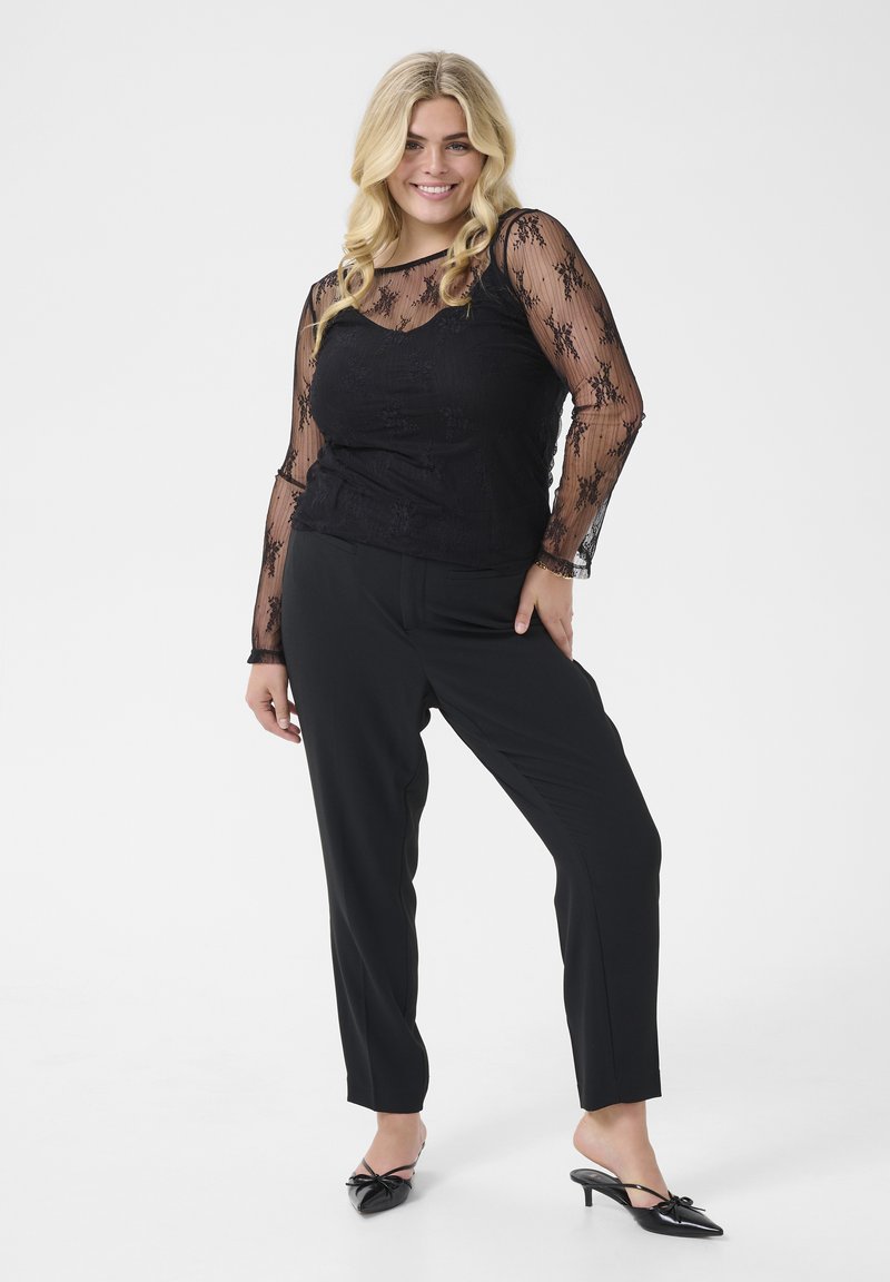 Kaffe Curve Blouse gemêleerd zwart