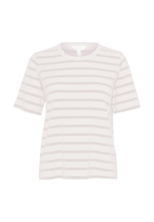 Part Two, RATANIPW TS - T-shirts print - french oak and white stripe