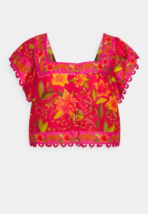 BUTTON DOWN BLOUSE - Print T-shirt - solar forest