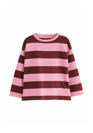 Next, TEXTURED LONG SLEEVE TOP - Neule - pink stripe