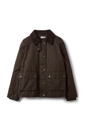 Stefanel, 2-IN-1 JACKET WITH ZIP AND CONTRAST COLLAR. - Giacca da mezza stagione - dark brown