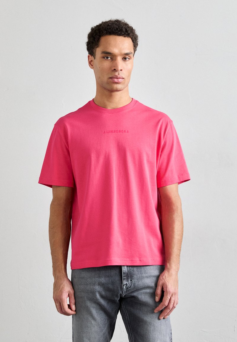 J.LINDEBERG - HALE HEAVY LOGO  - Basic T-shirt - azalea, Enlarge