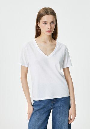 Koton V NECK  - Camiseta básica - white