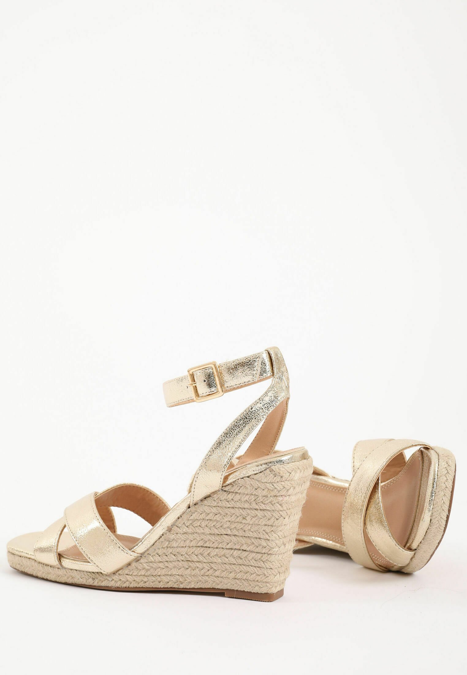 Pimkie KEILSANDALEN AUS STROH - Sandalias con plataforma - gold/beige -  Zalando.es
