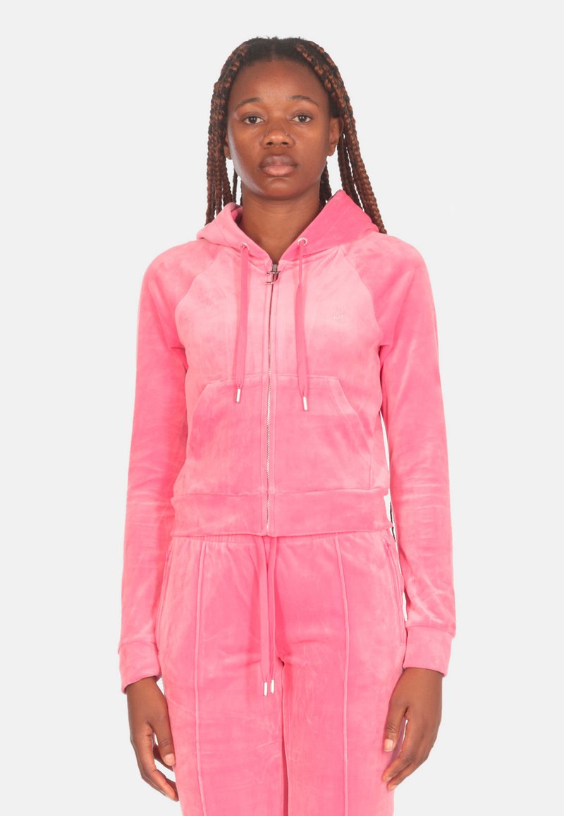 Juicy Couture CON LOGO - Mikina so zipsom - pink