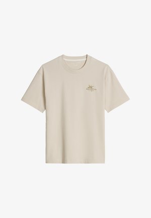 Marc O'Polo, MARC O'POLO T-SHIRT RELAXED MIT SAISONALEM RÜCKENPRINT - T-shirt print - grey silk
